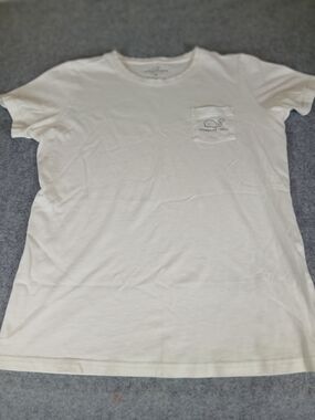 Vineyard Vines Women’s White Short Sleeve Pocket Tee with Whale Logo